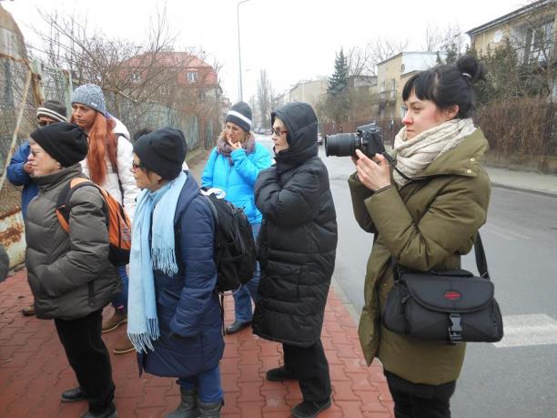 Wizyta izraelskiej młodzieży na Grochowie. Fot. Stowarzyszenie imienia Szymona An-skiego.