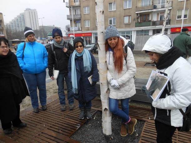 Wizyta izraelskiej młodzieży na Grochowie. Fot. Stowarzyszenie imienia Szymona An-skiego.