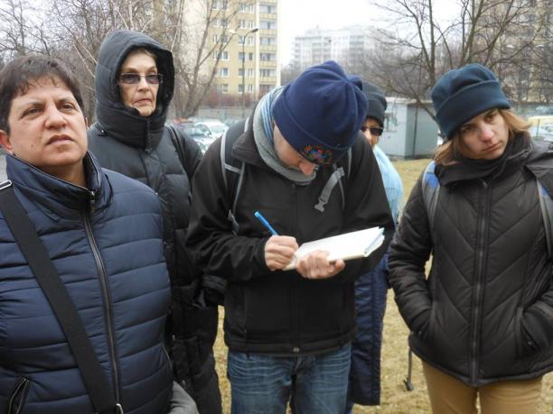 Wizyta izraelskiej młodzieży na Grochowie. Fot. Stowarzyszenie imienia Szymona An-skiego.