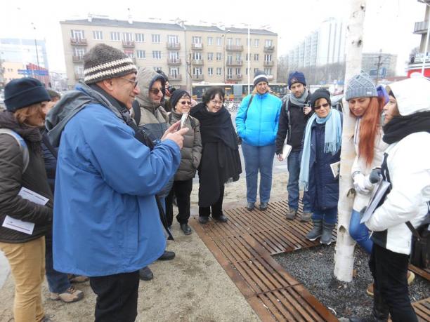 Wizyta izraelskiej młodzieży na Grochowie. Fot. Stowarzyszenie imienia Szymona An-skiego.
